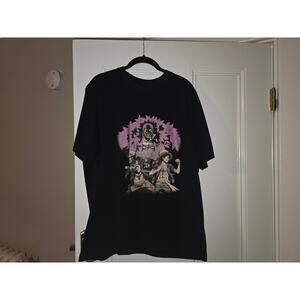 Uniqlo UT One Piece Luffy Law Doflamingo T Shirt Black Size Large Anime Manga